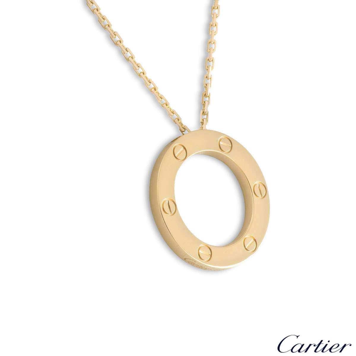 Cartier Rose Gold Plain Love Necklace B7014400 | Rich Diamonds